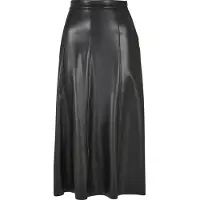 Urban Classics Synthetic Leather Midi Skirt Noir S Femme
