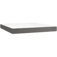 vidaXL Matelas à ressorts ensachés Gris 160x200x20 cm Similicuir