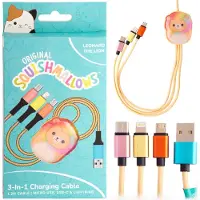 Squishmallows 3in1 charging cable (1.2M) Leonard