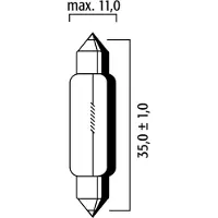 Flösser 6v 5w 11 X 35 Mm Plafonier Ampoule Transparent Transparent One Size