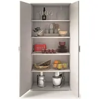 Dmora Aliosha - Armoire Multi-usage 2 Portes, 90x195h cm Chêne Marron, 4 Étagères Italy