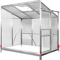 Deuba Fondation base pour serre de jardin adossée 190x122x12cm