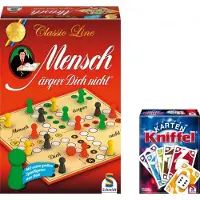 Schmidt Spiele Spiele Bundle Mensch ärgere dich nicht Classic Line plus Kniffel Kartenspiel 49328