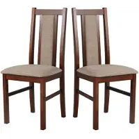 LeafDesign CHAISE DE SALLE À MANGER - Lot de 2 Bos 14 noyer inari 23
