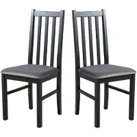 LeafDesign CHAISE DE SALLE À MANGER - Lot de 2 Bos 10 noir kronos 22