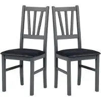 LeafDesign CHAISE DE SALLE À MANGER - Lot de 2 Bos 5 graphite kronos 22