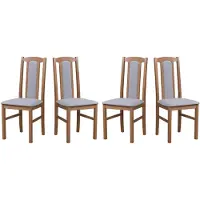 LeafDesign CHAISE DE SALLE À MANGER - Lot de 4 Bos 7 noyer clair soro 90