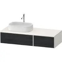 Duravit Zencha Meuble sous-lavabo avec console, 1300x550mm, 2 tiroirs, 1 découpe, ZE4816016840000