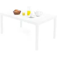 Dmora Askia - Table d'extérieur, 150x90x72cm Blanc, 6 places, Italy