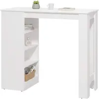 Dmora Sedriano - Table Fixe, 120x50x105h cm Blanc, 2 Places