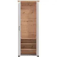Dmora Vittuone - Armoire 2 Portes, 75x195h cm Blanc, Porte-manteaux