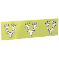 Bhp Portemanteau mural Hirsch 3 pièces vert-chrome