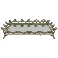 Casa Padrino Barock Tablett Silber 50 cm - Barockstil Gastronomie Accessoires