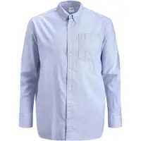 Jack & Jones Oxford Plus Size Long Sleeve Shirt Bleu 8XL Homme