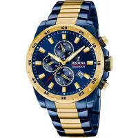 Festina Montre à affichage analogique bleu