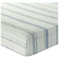 Eurofirany Spannbetttuch 160x200 cm, Baumwolle, blau, weiss, Streifenmuster, 105 g/m2 DRUCK (160 x 200 x 30 cm)