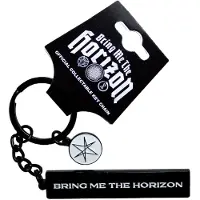 Bring Me The Horizon Unisexe, Porte-clés, Text Logo 6-Point Star Charm Schlüsselanhänger, Noir