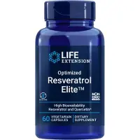 Life Extension , Resvératrol Elite Optimisé, 60 Capsules Végétariennes