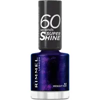 Rimmel - 60 Seconds Super Shine - Vernis à ongles 8 ml 563 Midnight Rush (Midnight Blue, Midnight Rush, Vernis coloré)