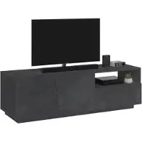 Dmora Aiace - Meuble TV, 150x43x46h cm Gris Ardoise, une Étagère Italy