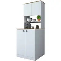 Dmora Marty - Armoire Multi-Usage Grande, 70x184 cm Blanc, 3 Étagères