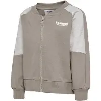 Hummel Veste de survêtement taupe / gris chiné / blanc