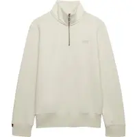 Superdry pour homme. M2013750A Sweat à capuche Essential Logo demi-zippé beige (XL), Casuel, Coton