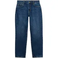 Superdry pour femme. W7011259A Jeans Mid Rise Straight dark blue (26/32), Bleu, Casuel, Coton, Denim