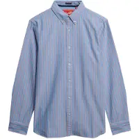 Superdry pour homme. M4011037A Chemise classique Oxford bleu foncé (XL), Casuel, Coton, Manche longue