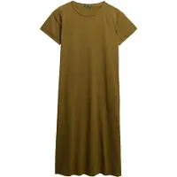 Superdry pour femme. W8011868A Robe Tone verte (XS), Casuel, Coton, Manche courte