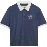 Superdry Heritage Terry Short Sleeve Polo Bleu S Femme