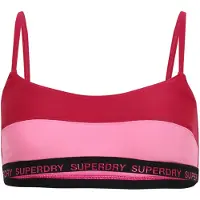Superdry pour femme. W3010396A Haut de bikini bralette extensible rose (XL), Beachwear, Polister recyclé, Durable