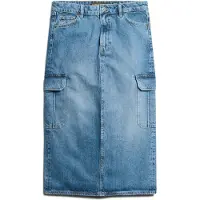 Superdry Jupe Denim Cargo Pocket Midi