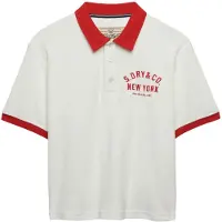 Superdry T-shirt 'Heritage' crème / rouge