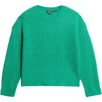 Superdry pour femme. W6110579A Pull brossé vert (M), Casuel, Acrylique