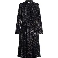 Superdry Long Sleeves Backless Sparkly Midi Dress Multicolore S Femme