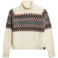 Superdry Fairisle High Neck Sweater Beige XL Femme
