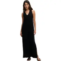 Superdry Laddered Jersey Maxi Sleeveless Long Dress Noir M Femme