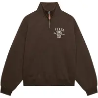 Superdry Femme Sweatshirt Country Club Demi-zip Brown Taille: 40