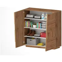 Dmora Aulla - Armoire Multi-usage 2 Portes, 120x126h cm Chêne Brun, 3 Étagères Italy
