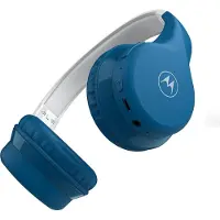 Motorola Sound Casque pour enfants MOTO JR300 - Casque pour enfants - Limite de volume 85dB - avec séparateur audio - Sans BPA - A partir de 3 ans - Bleu/Gris
