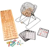 Longfield Games Bingo avec panier métallique (1-90)