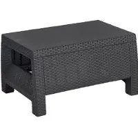 Keter Table de jardin en rotin artificiel CORFU graphite