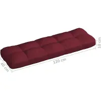vidaXL Coussin pour canapé-palette 7 pcs. Rouge vin