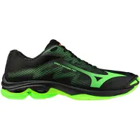 Mizuno Wave Lightning Pro - noir/pomme brillante/orange mandarine, taille : 6,5