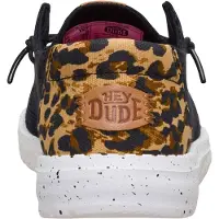 HEY DUDE Bonjour, Chaussures "" modèle "Wendy Wildcat", chaussures basses, mocassins, couleur noire, pour le quotidien