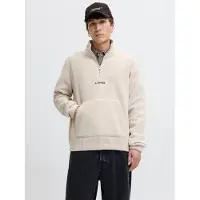 Jack & Jones Soho Half Zip Sweatshirt Beige L Homme
