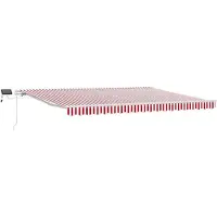vidaXL Store à rallonge rouge et blanc 450 x 350 cm