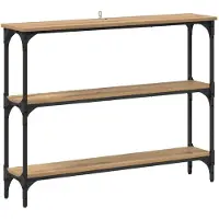 vidaXL Table console avec étagère chêne artisanal 100 x 22.5 x 75 cm