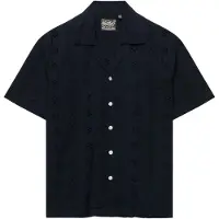 Superdry Heritage Broderie Short Sleeve Shirt Bleu XS Femme